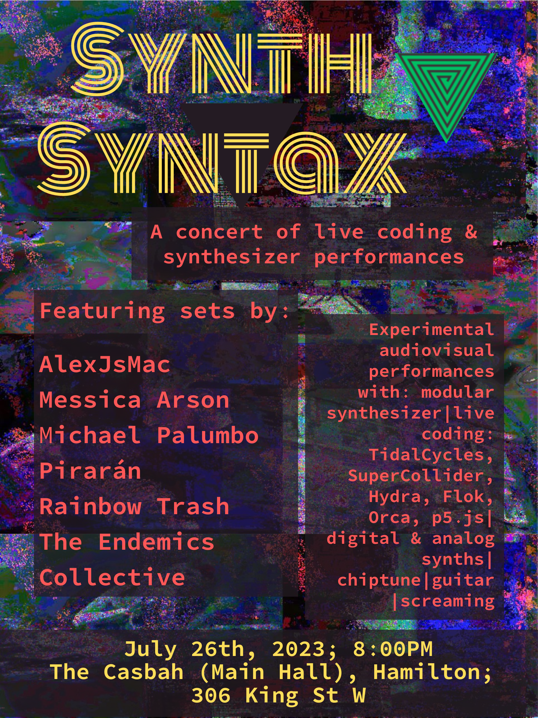 Casbah Synth Syntax poster  (Diego Villaseñor, músico)